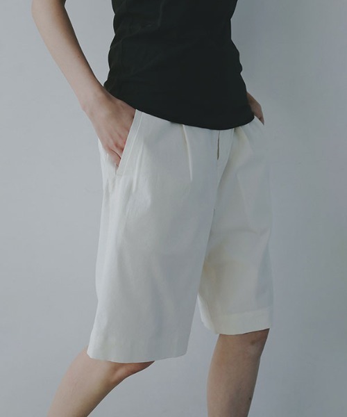 ETRE TOKYO パンツ コットンリネンハーフパンツ レディース