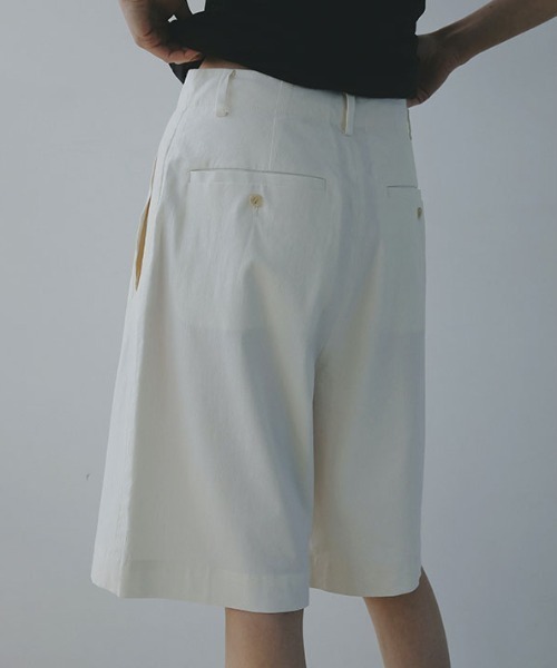 etre tokyo コットンリネンハーフパンツ　M エトレ　完売 コットンリネンハーフパンツ（その他パンツ）｜ETRE TOKYO