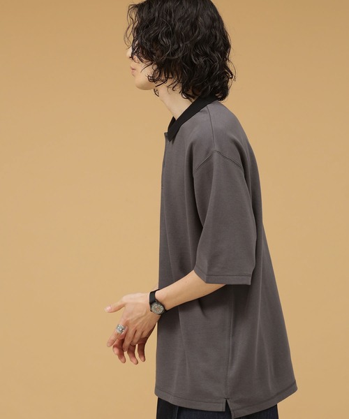 「NANO universe」 半袖Tシャツ L グレー メンズ