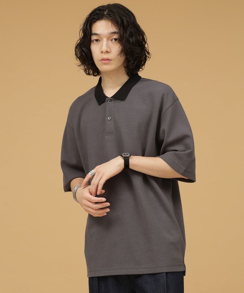「NANO universe」 半袖Tシャツ L グレー メンズ