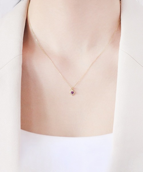 ESTELLE（エステール） ネックレス 2月誕生石 K10 イエローゴールド