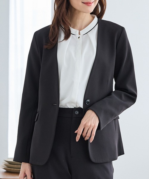 Honeys（ハニーズ） ジャケット ノーカラージャケット 「ストレッチ