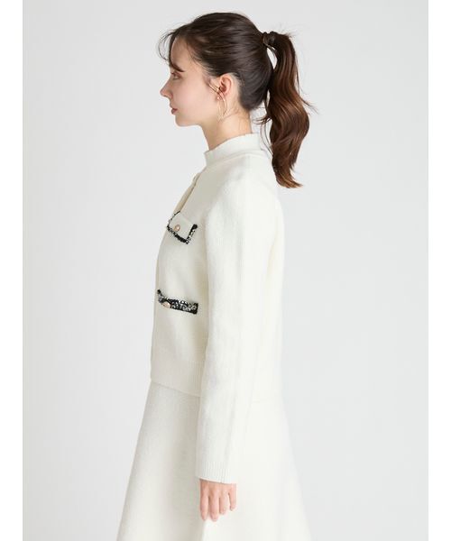 CELFORD（セルフォード） ワンピース トリムミニニットワンピース