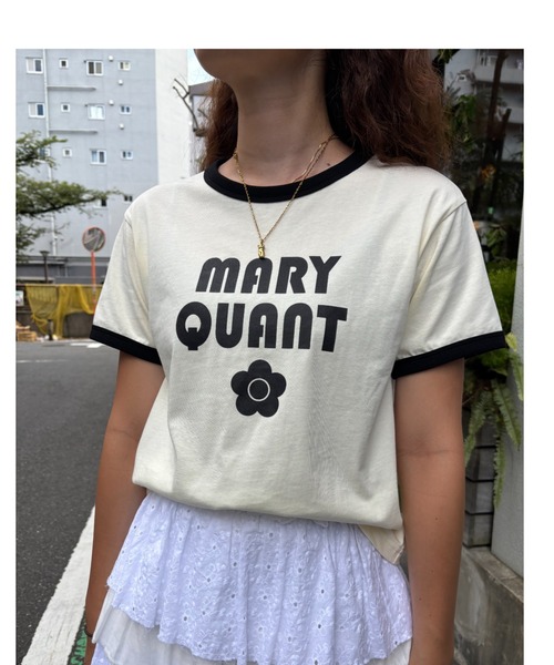 MARY QUANT - ROSE BUD別注マリークワントMARY QUANTリンガー TシャツL MARY QUANT - ROSE BUD別注マリークワントMARY QUANTリンガー T