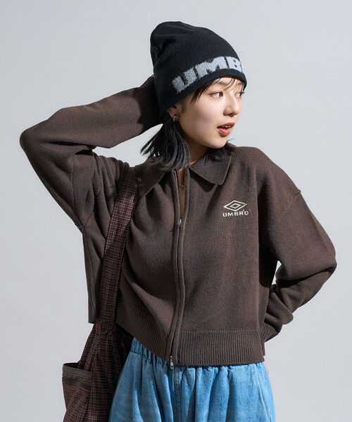 FREAK'S STORE ニット セーター UMBRO × STORE/アンブロ 別注 ZIP KNIT