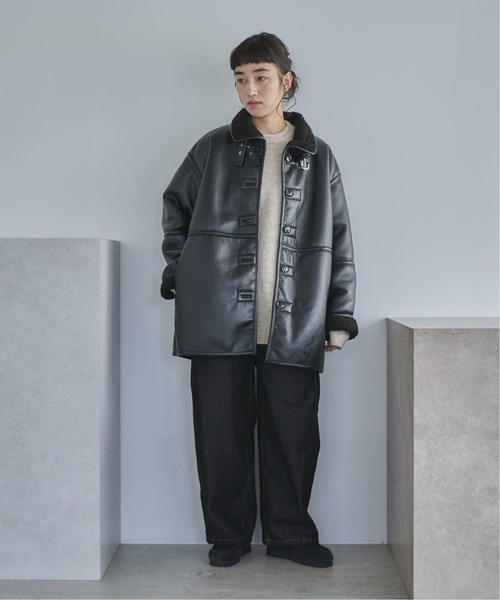 feepur（フェピュール） ムートンコート ボアコート フェイクムートンB