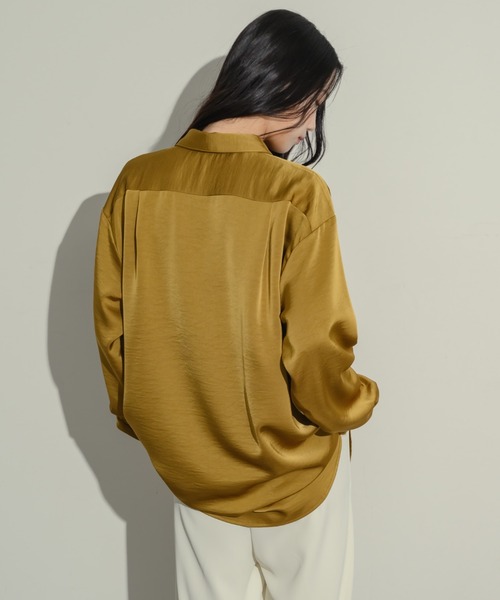 NEUNA（ヌナ） ブラウス シャツ ワッシャーサテンシャツ レディース