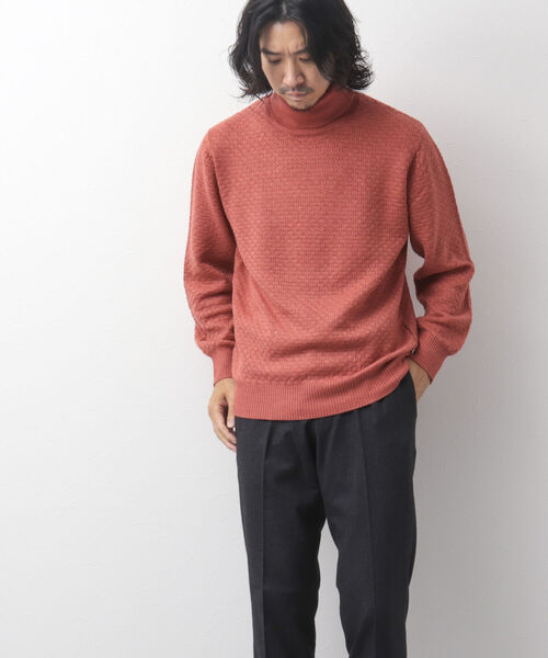 「NOLLEY'S goodman」 タートルネックニット S オレンジ メンズ_画像5
