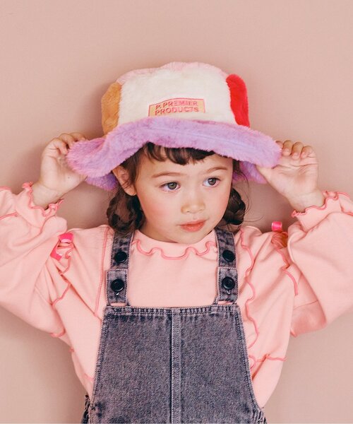 p.premier（ピードットプルミエ） 帽子 ハット マルチカラーファー