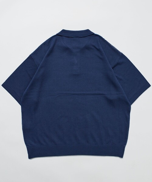 「FREAK'S STORE」 半袖ポロシャツ MEDIUM ブラック メンズ_画像3