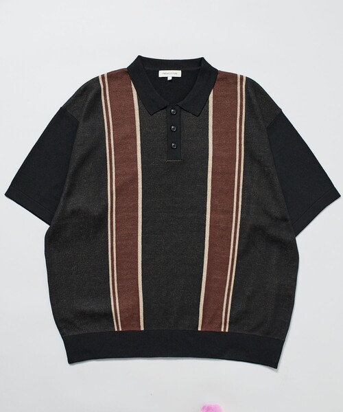 「FREAK'S STORE」 半袖ポロシャツ MEDIUM ブラック メンズ_画像8