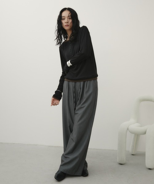 Aunt Marie's（アントマリーズ） tシャツ フロントホックヘンリー