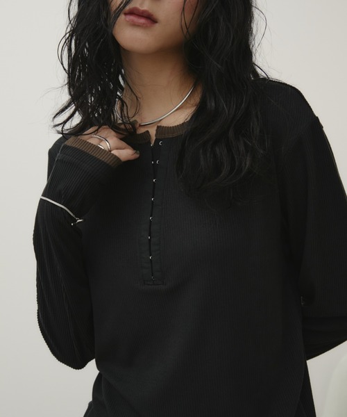 Aunt Marie's（アントマリーズ） tシャツ フロントホックヘンリー