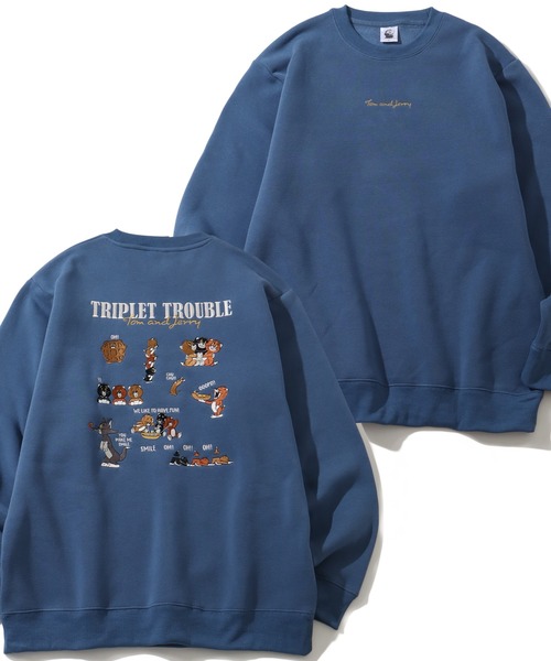 美品✨近年モデル ドゥロワー ツリ 裏毛 スウェット ロゴプリント 日本製 トレーナー スウェット 「Tom ＆ Jerry/トム ジェリー」アートワーク