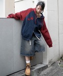 パーカー WEGO/ラインラグランZIPパーカ...の詳細画像4