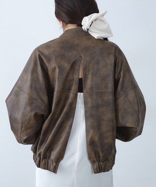 CODE A ブルゾン アウター grain zip over blouson レディース