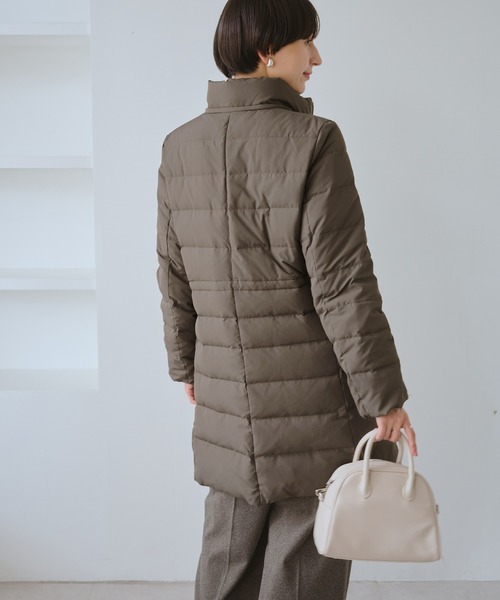 【MORABITO】ピンク ベージュ ピーコートダウン　クリーニング済み ROPE' PICNIC（ロペ ピクニック） ダウンコート ダウンジャケット