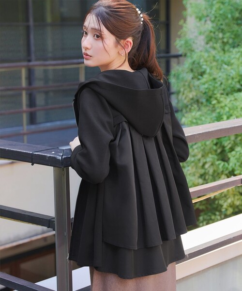 Tiaclasse コート アウター 「大きいサイズ」異素材ドッキング