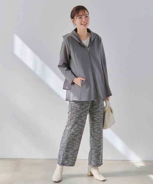 【美品】ポリーヌブロー異素材ドッキングフードジャケット Pauline Bleu（ポリーヌブロー）公式 通販 | TORAYACHAIN ONLINESHOP