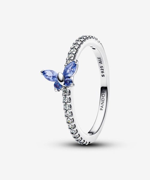 PANDORA（パンドラ） 指輪 リング スパークリング ブルー バタフライ