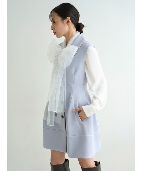 ライトブルー ノースリーブ ワンピース　中古 SNIDEL（スナイデル） ノースリーブワンピース 1 ライトブルー