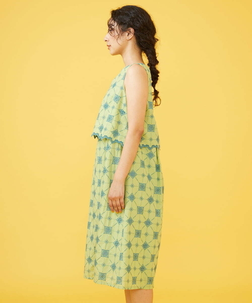 「Jocomomola」 ノースリーブワンピース 40 ミント レディース_画像2