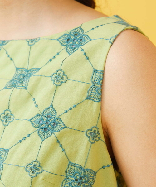 「Jocomomola」 ノースリーブワンピース 40 ミント レディース_画像5