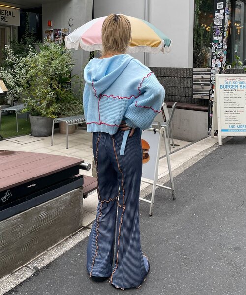 古布藍染サロペットグラデーションパンツ マルチファンクションやみつきストレッチパンツ（WEB限定サイズ）