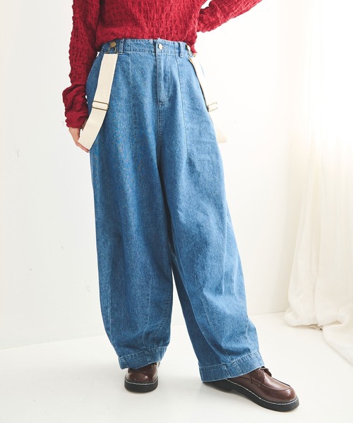「Crisp」 デニムパンツ FREE ブルー レディース_画像2