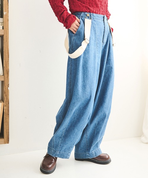 「Crisp」 デニムパンツ FREE ブルー レディース_画像3