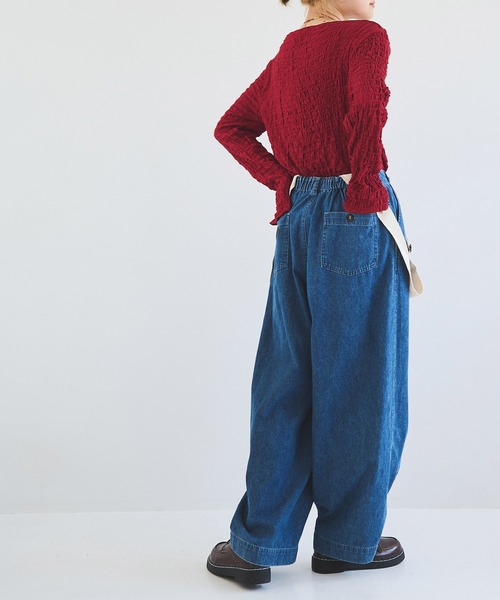 「Crisp」 デニムパンツ FREE ブルー レディース_画像6