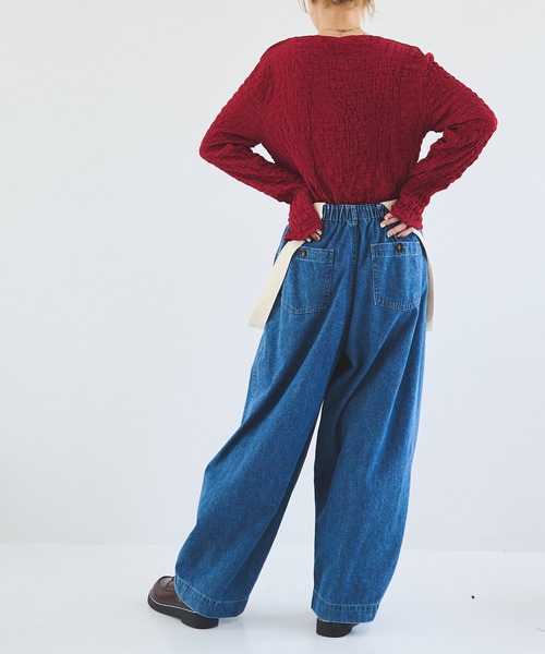 「Crisp」 デニムパンツ FREE ブルー レディース_画像7