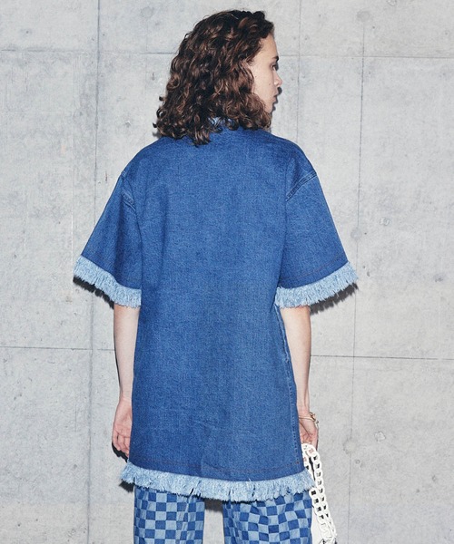 「MAISON SPECIAL」 半袖ワンピース FREE ブルー レディースの画像