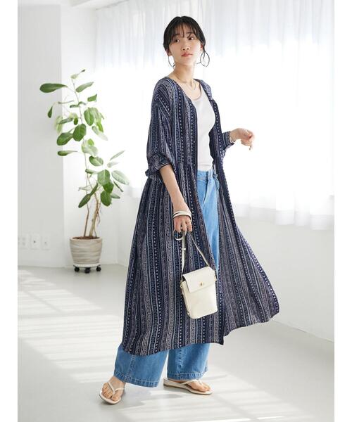 「CRAFT STANDARD BOUTIQUE」 長袖ワンピース FREE パープル レディース_画像3