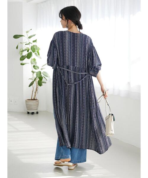 「CRAFT STANDARD BOUTIQUE」 長袖ワンピース FREE パープル レディース_画像7