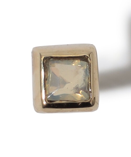 ピアス Metier Mini Bezel Set Princess Gemstone Studs 片耳ピアス