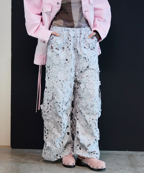 パンツ Cut-Off Flower Pants/カットオフフラワースノーパンツ レディースの画像