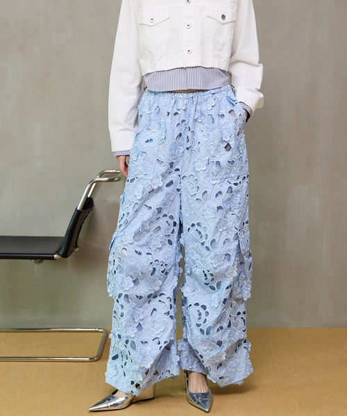 パンツ Cut-Off Flower Pants/カットオフフラワースノーパンツ レディースの画像
