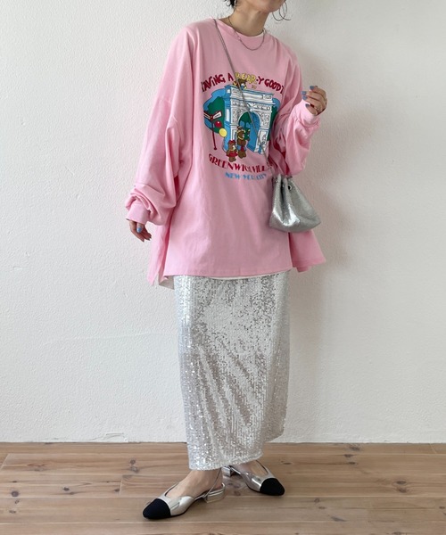 「wee9s」 半袖Tシャツ FREE アイボリー レディース_画像5