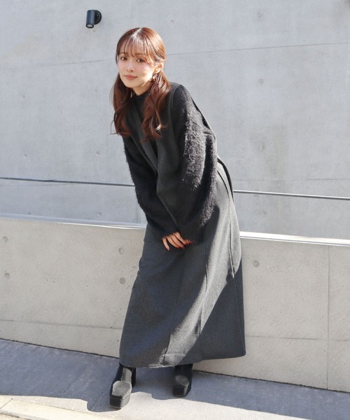 CECIL McBEE（セシルマクビー） ワンピース ウールライク深Vネック