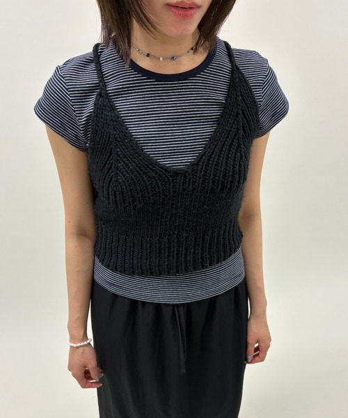 FUULLY STUDIO キャミソール ロービングニットビスチェ : ZOZOTOWN