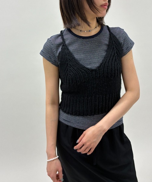 FUULLY STUDIO キャミソール ロービングニットビスチェ : ZOZOTOWN
