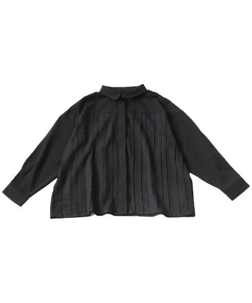 「antiqua」 長袖ブラウス P ブラック レディース_画像2