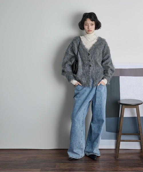 「THE YOn」 タートルネックニット FREE チャコールグレー レディース_画像2