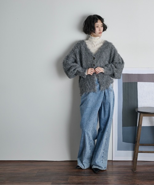 「THE YOn」 タートルネックニット FREE チャコールグレー レディース_画像5