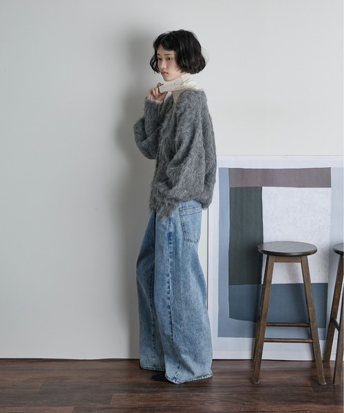 「THE YOn」 タートルネックニット FREE チャコールグレー レディース_画像6