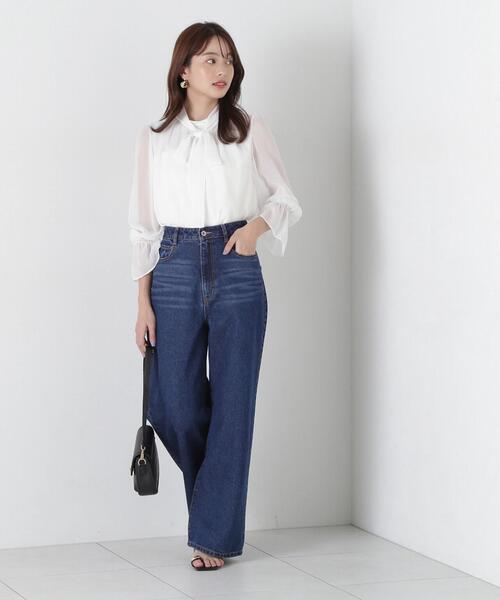 「PROPORTION BODY DRESSING」 長袖ブラウス SMALL ベージュ レディース_画像6