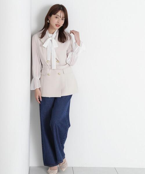 「PROPORTION BODY DRESSING」 長袖ブラウス SMALL ベージュ レディース_画像8