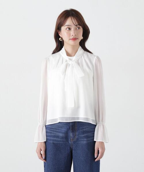 「PROPORTION BODY DRESSING」 長袖ブラウス SMALL ベージュ レディース_画像9