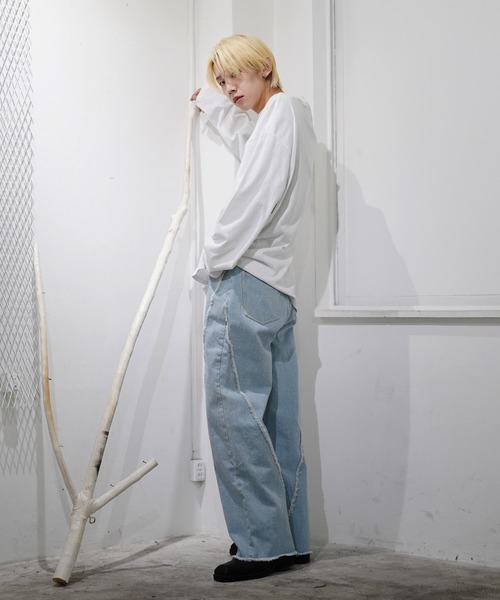 「G.O.C」 デニムパンツ MEDIUM ブラック系その他 メンズ_画像3